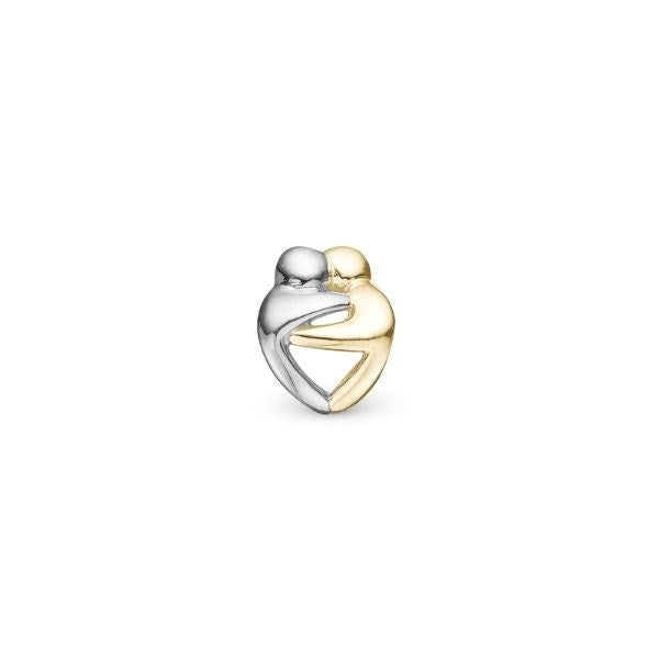HUGS bicolor charm i forgyldt og rhodineret sølv fra Christina Jewelry & Watches